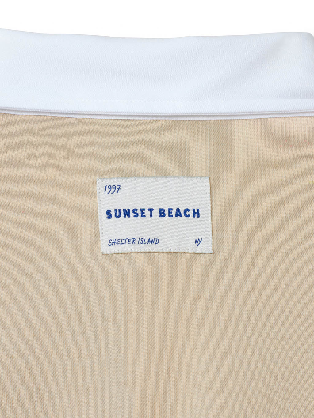 Crest Patch Oatmilk Long Sleeve Polo
