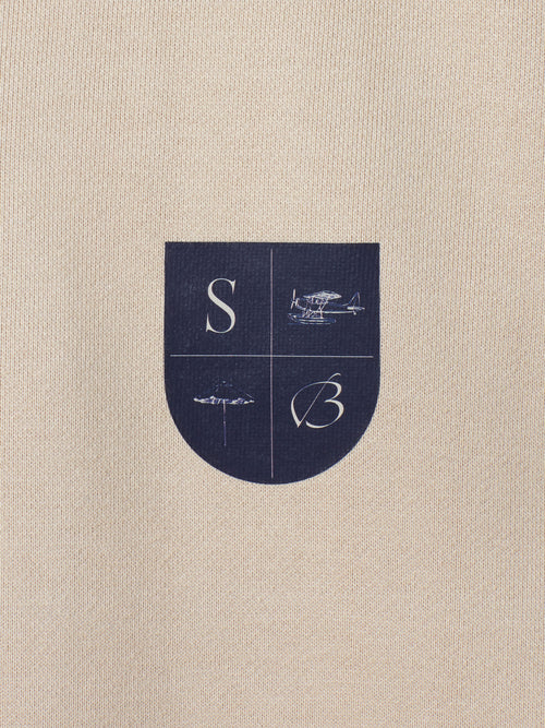 Crest Patch Oatmilk Crewneck